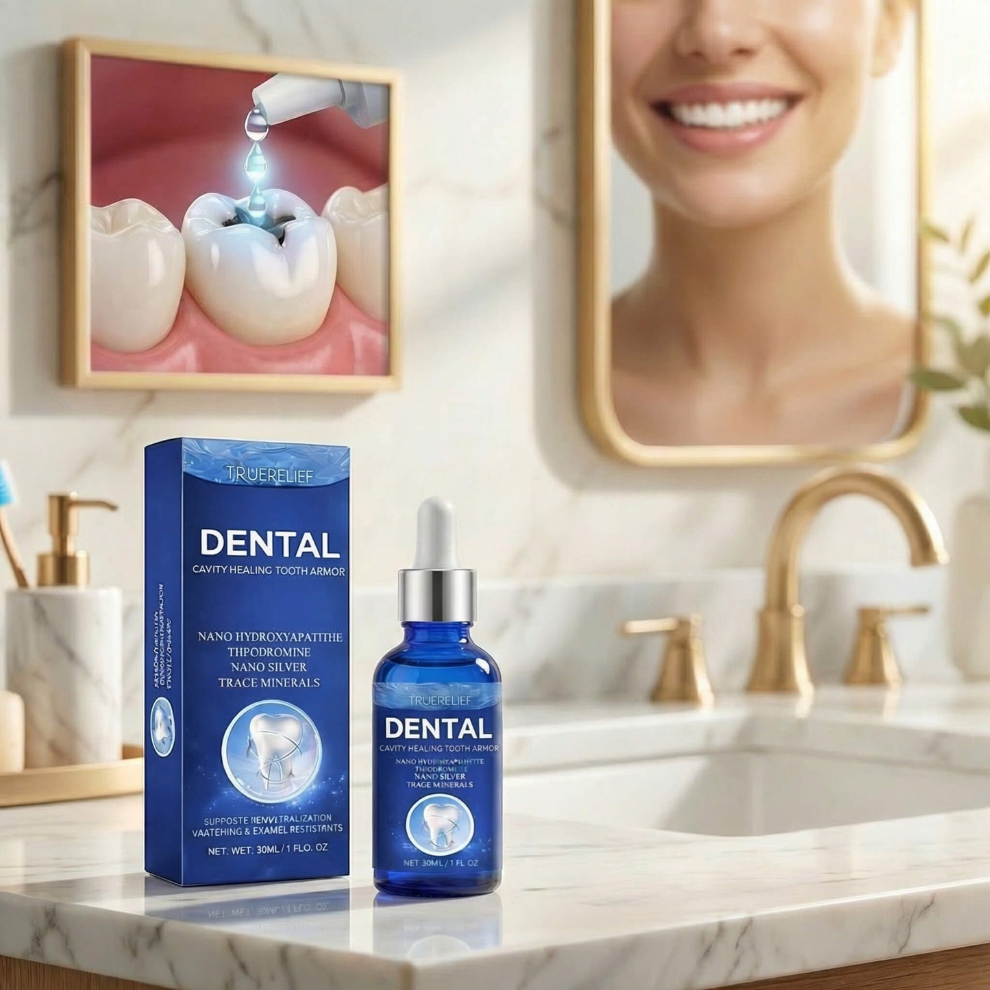 Armadura Líquida Curativa de Caries para Dientes | Promueve un aliento fresco y ayuda a reducir la sensibilidad, Contiene Nano - Hidroxiapatita y Teobromina - IMPERIUM