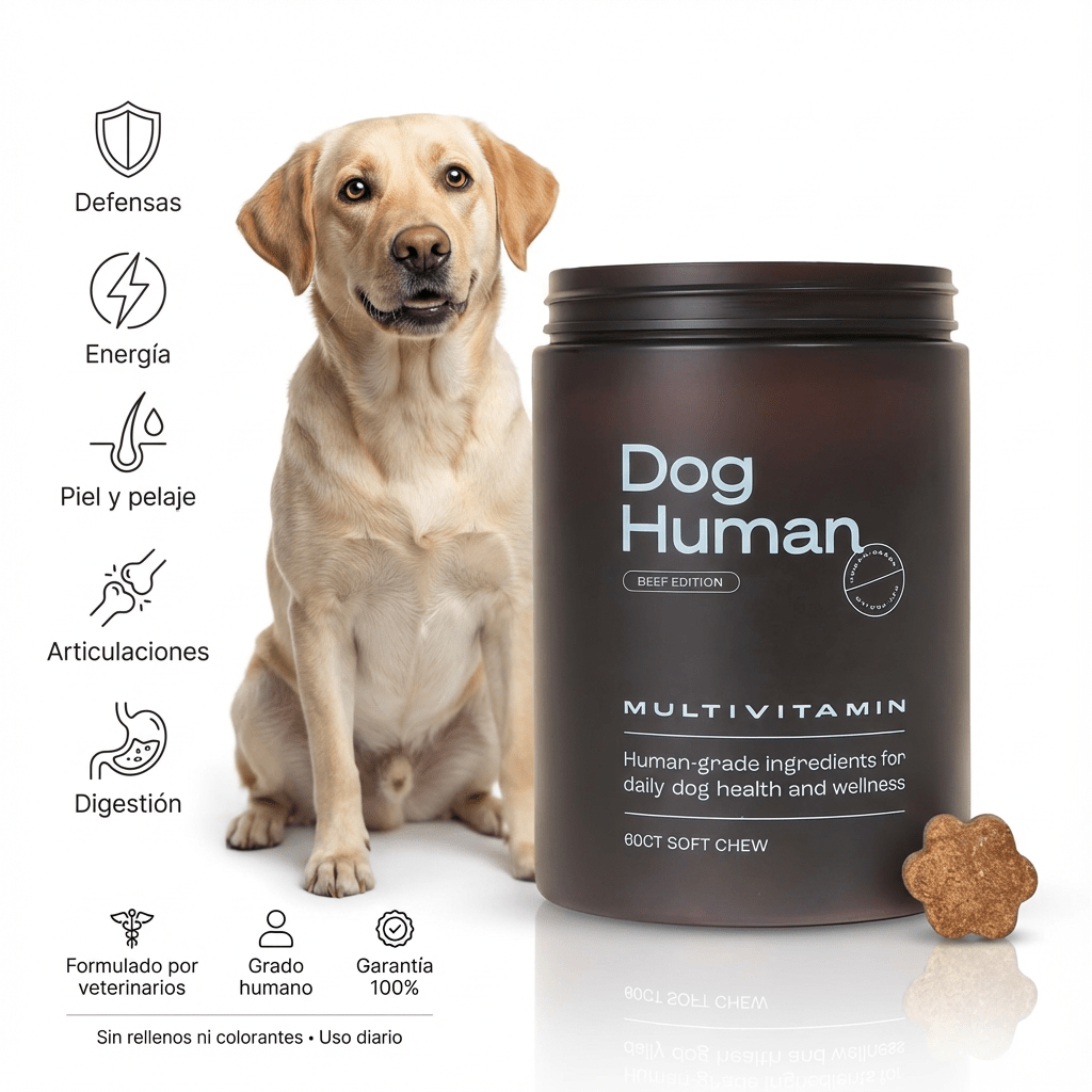 Dog Human Multivitamínico 5 - en - 1 Para perros que necesitan más años de vida saludable | Mejoras visibles en 1 - 2 semanas - IMPERIUM