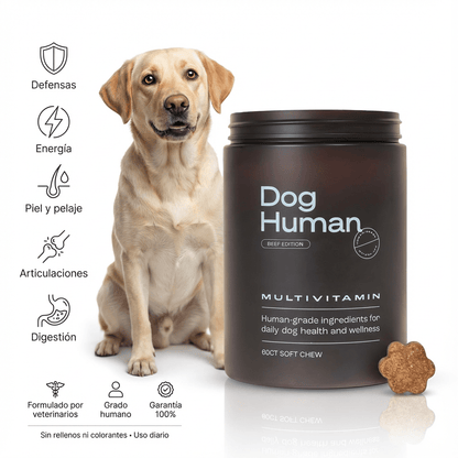 Dog Human Multivitamínico 5 - en - 1 Para perros que necesitan más años de vida saludable | Mejoras visibles en 1 - 2 semanas - IMPERIUM