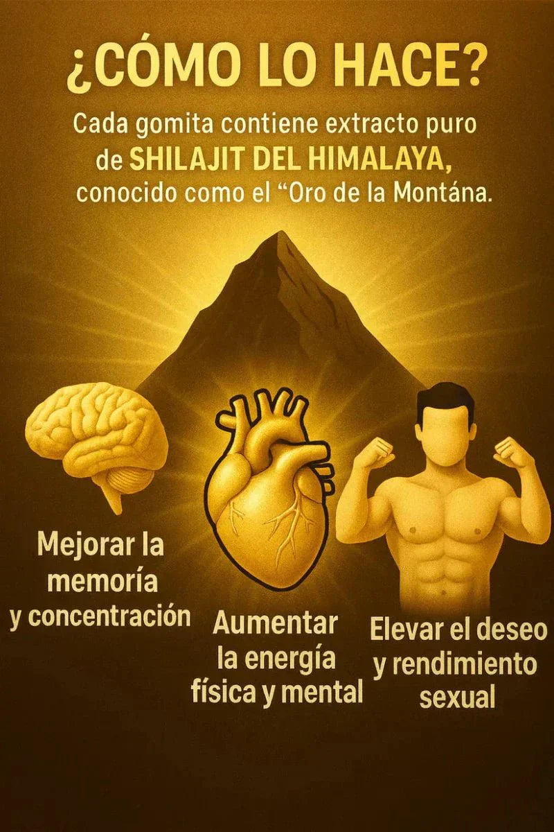 Gomitas de Shilajit para Hombres | Energía, Testosterona y Rendimiento Natural - IMPERIUM