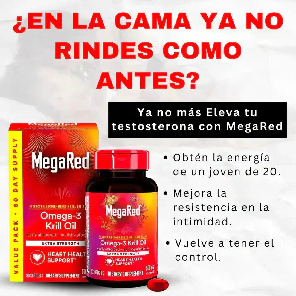 MegaRed Omega 3s® – Impulsa tu testosterona y energía natural con Aceite de Krill de alta pureza. - IMPERIUM
