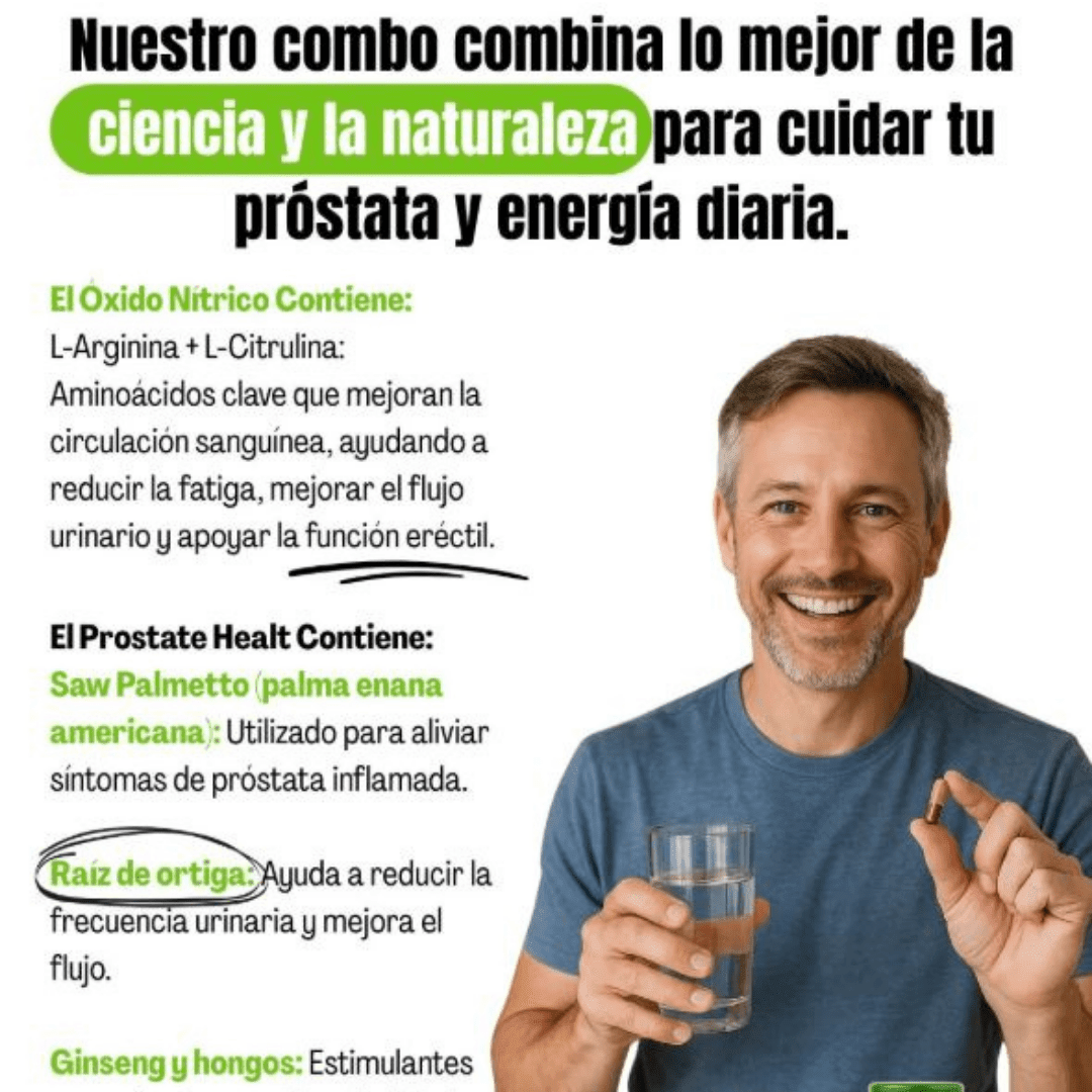 Óxido Nítrico Promax™ + Prostate Health en pack Compra 1 y Llévate 2 Gratis:💪 Rendimiento, energía y salud masculina🔥 - IMPERIUM