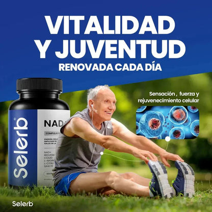 Selerb NAD+ 60 cápsulas | Recupera tu potencia y energía en la cama, en 2 semanas. Contiene: NAD+, RESVERATROL, COQ10, L - ARGININA, L - CITRULINA, SAW PALMETTO. - IMPERIUM