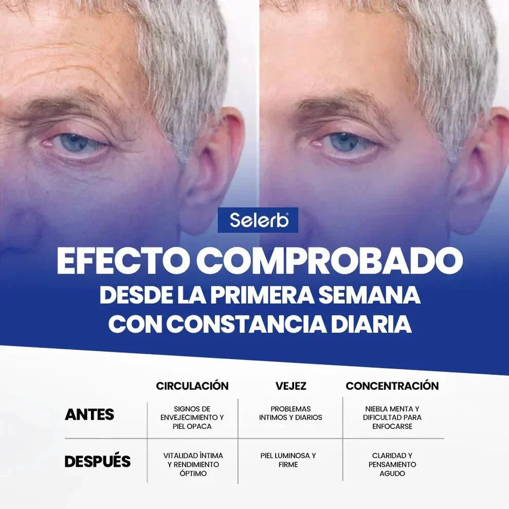 Selerb NAD+ 60 cápsulas | Recupera tu potencia y energía en la cama, en 2 semanas. Contiene: NAD+, RESVERATROL, COQ10, L - ARGININA, L - CITRULINA, SAW PALMETTO. - IMPERIUM