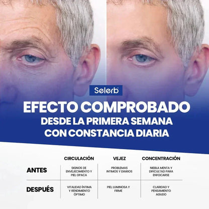 Selerb NAD+ 60 cápsulas | Recupera tu potencia y energía en la cama, en 2 semanas. Contiene: NAD+, RESVERATROL, COQ10, L - ARGININA, L - CITRULINA, SAW PALMETTO. - IMPERIUM